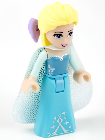 Минифигурка Lego Disney Princess Elsa - Sparkly Light Aqua Cape, Lavender Hair Bow dp015 U